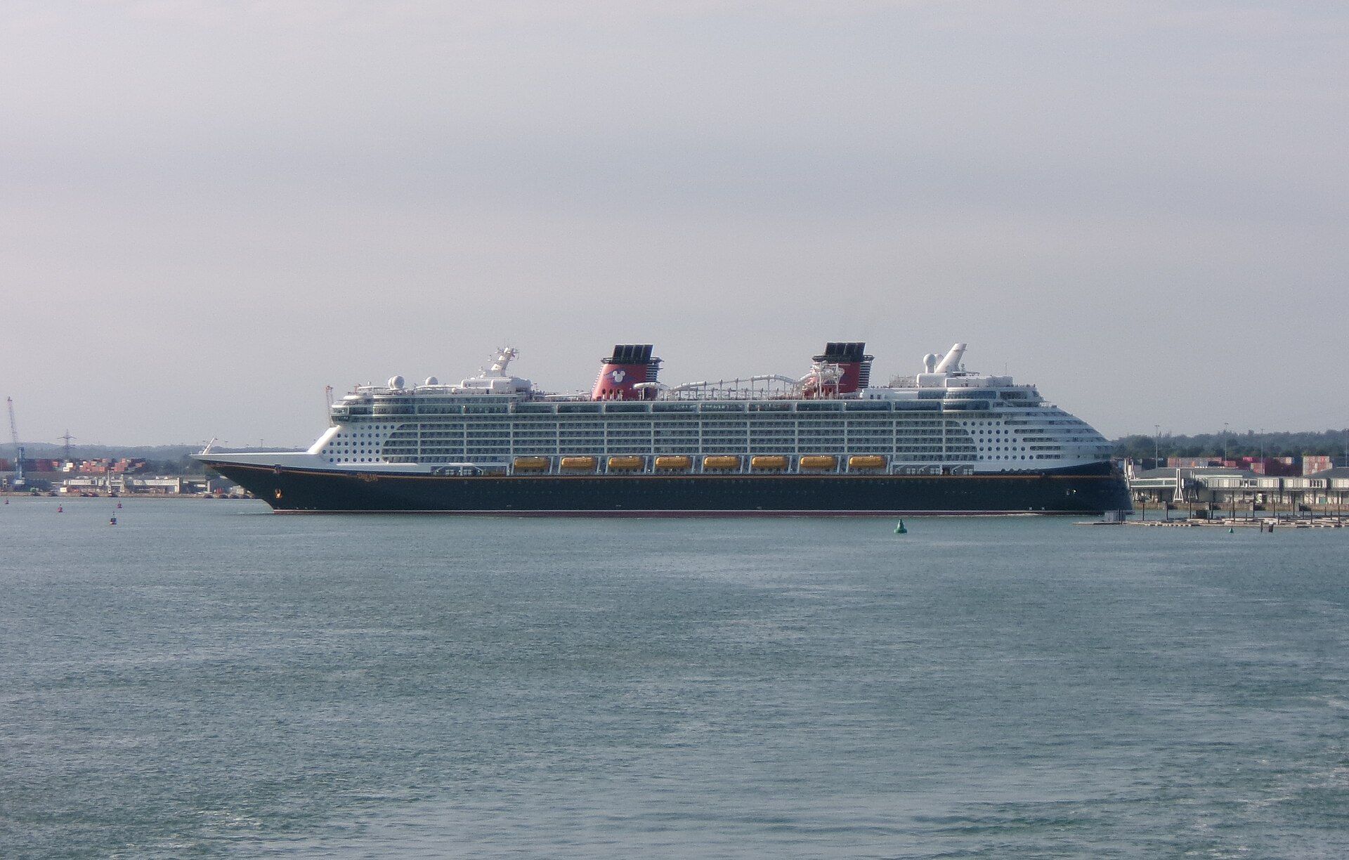 Disney Dream departing Southampton, England