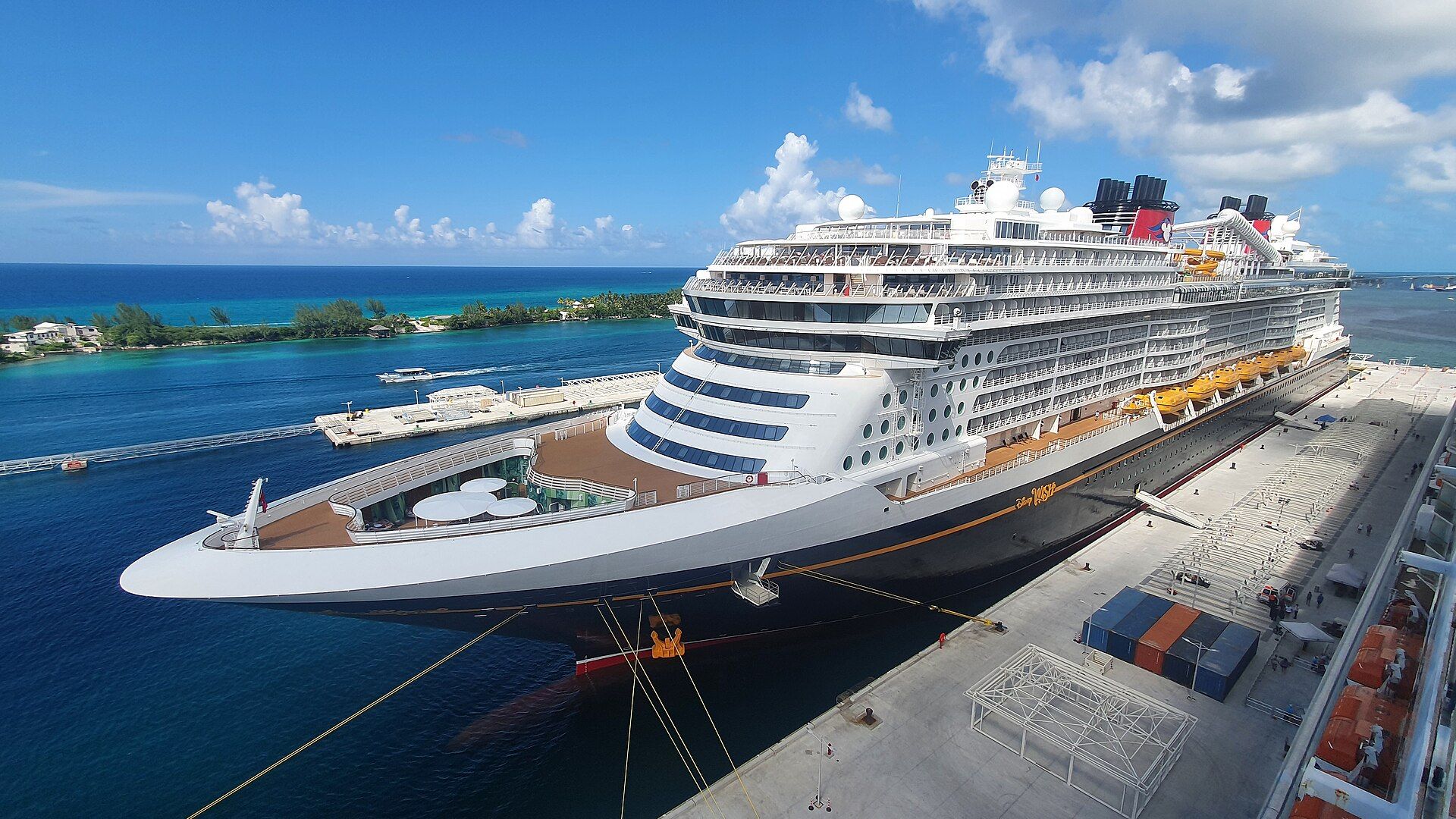 Disney Wish docked in Nassau, Bahamas