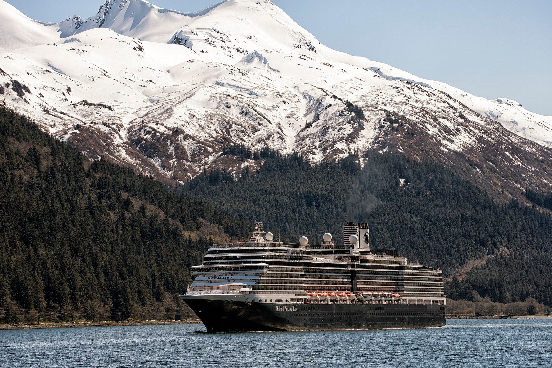 Holland America's Eurodam in the Gastineau Channel near Juneau, Alaska