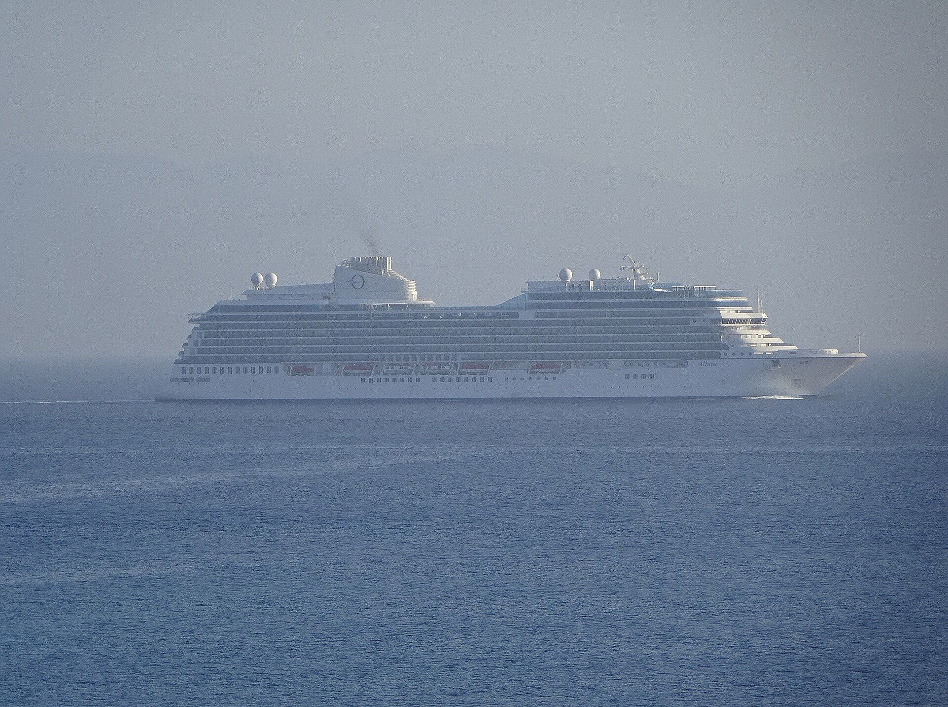 Oceania Cruises' Allura arriving in Rhodes, Greece
