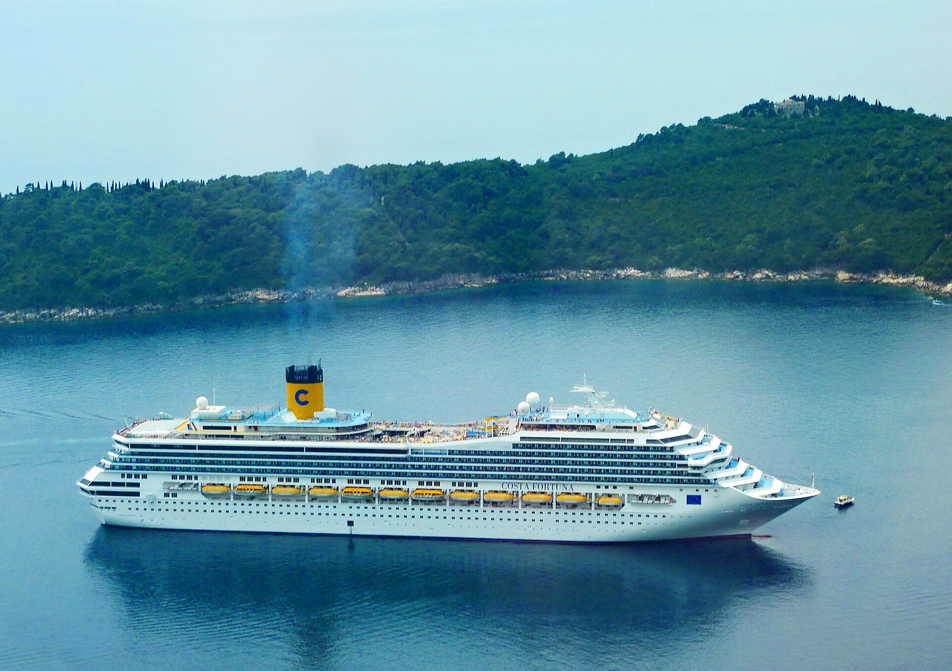 Costa Fortuna docked outside Dubrovnik's Old Town