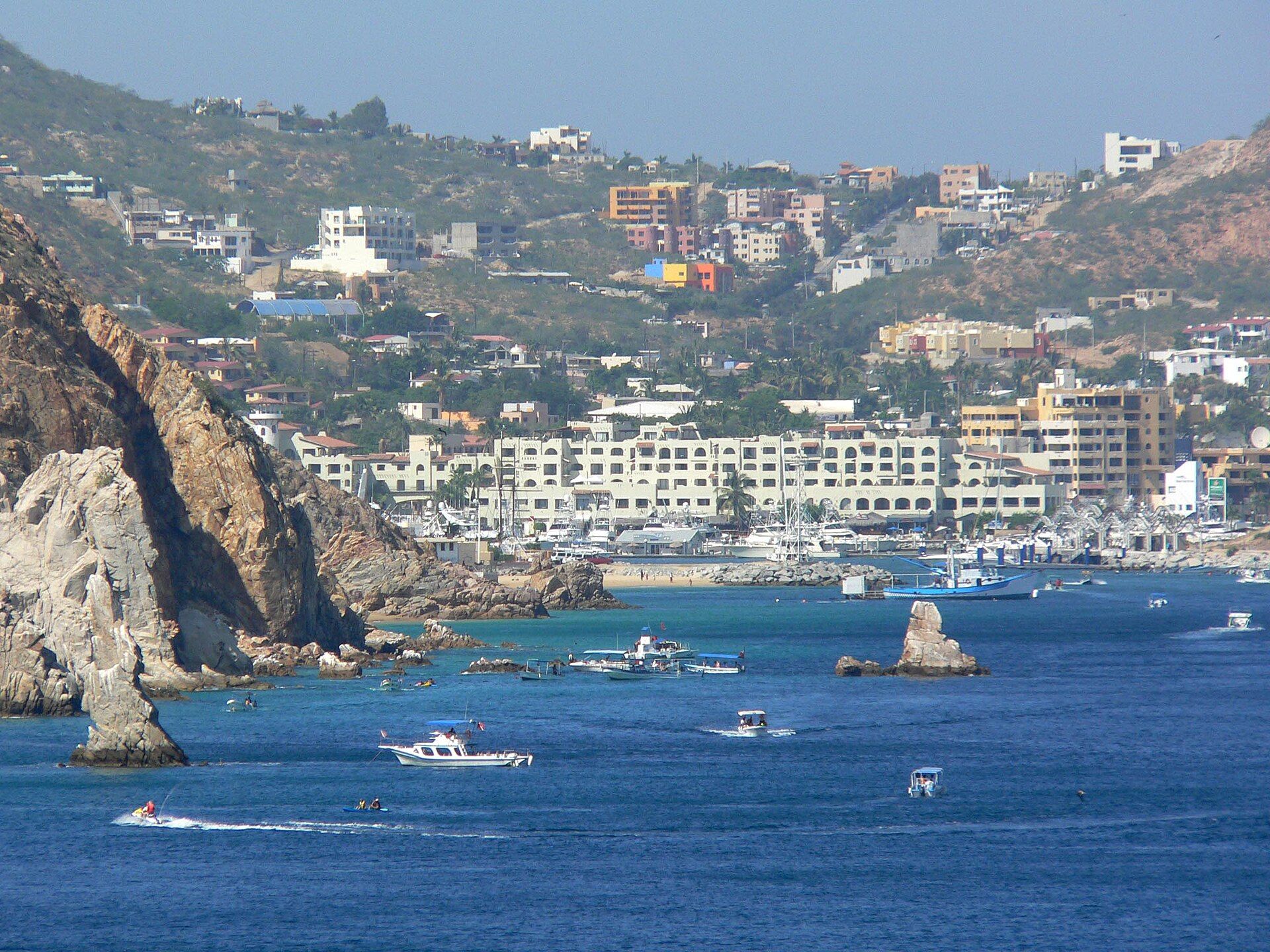 Cabo San Lucas bay, Mexico, seen from a cruise ship deck