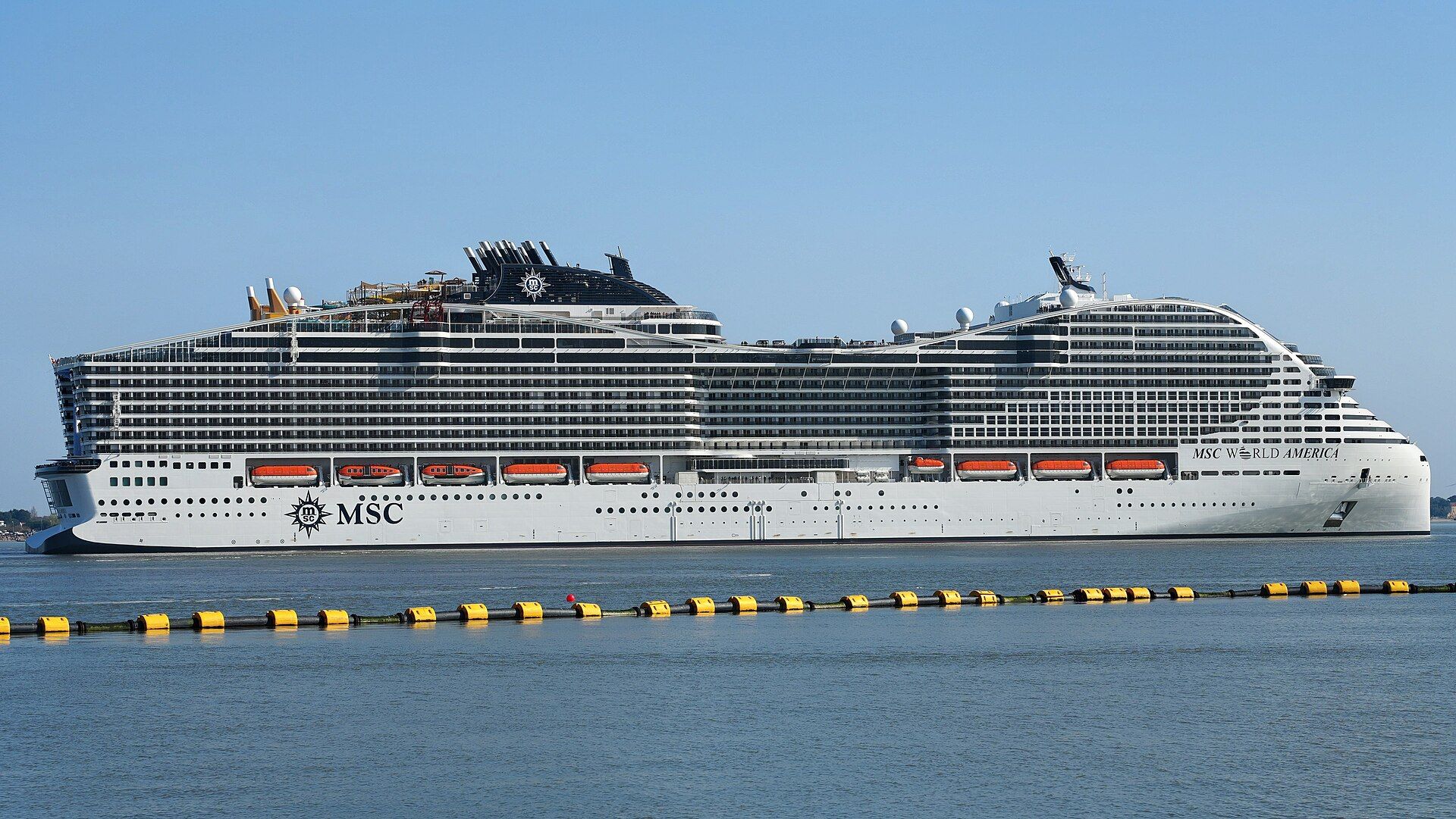 MSC World America at Saint-Nazaire on its delivery day