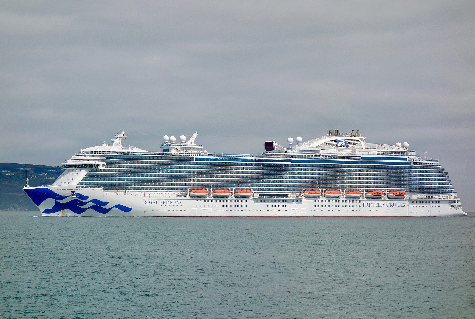 Royal Princess passing Howth on its way into Dublin Port